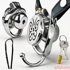 Negative Chastity Cage Device Male Chastity Belt Silicone Tube Plug Lock Ring