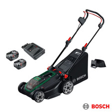[SALE] Bosch Rotak 36V (4Ah) Hand-Propelled, 43Cm Cordless Battery Lawnmower