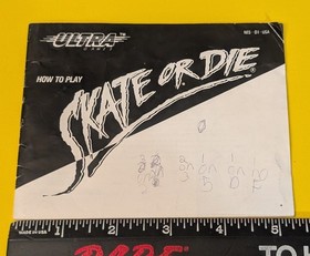 Skate or Die 1988 Nintendo NES Manual de instrucciones - &iexcl;Solo folleto! - NES-01-USA