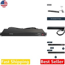 Durable 1U Rack PDU 8 Outlet Power Strip Surge Protection 15A Network Server
