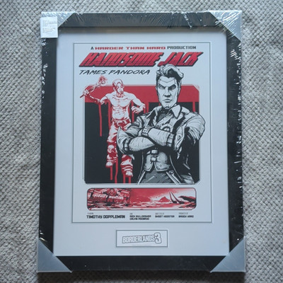 Borderlands Handsome Jack Black Wood Picture Frame Wall Mounted Portrait Matte