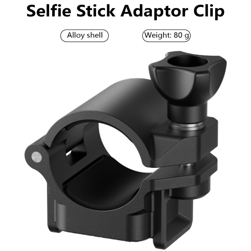 Portable Selfie Adapter Clip 22mm-25mm Rod Mount Clamp for 360 Camera