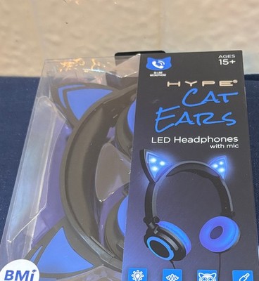 Hype Cat Ears LED Headphones with Mic