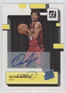 2022-23 Panini Donruss Rated Rookie Signatures Ochai Agbaji #214 Rookie Auto RC