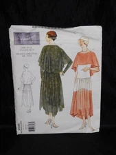 Vogue 2535 Sizes 6 8 10 Vintage Flapper Dress Sewing Pattern Original 1928 Uncut