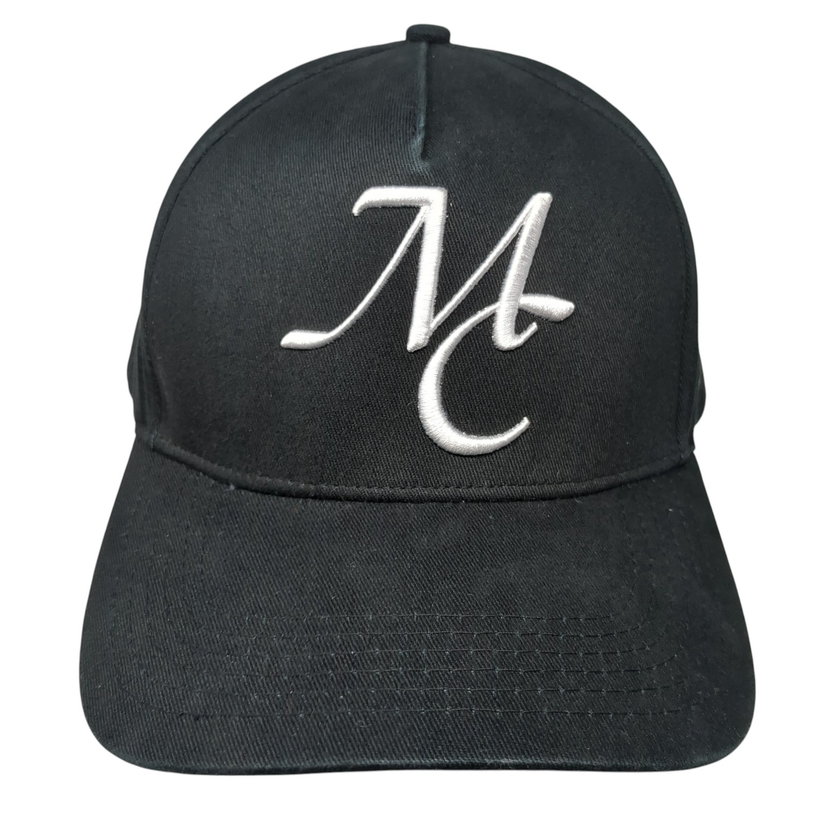 MC Snapback Hat Solid Black One Size Adjustable E… - image 1