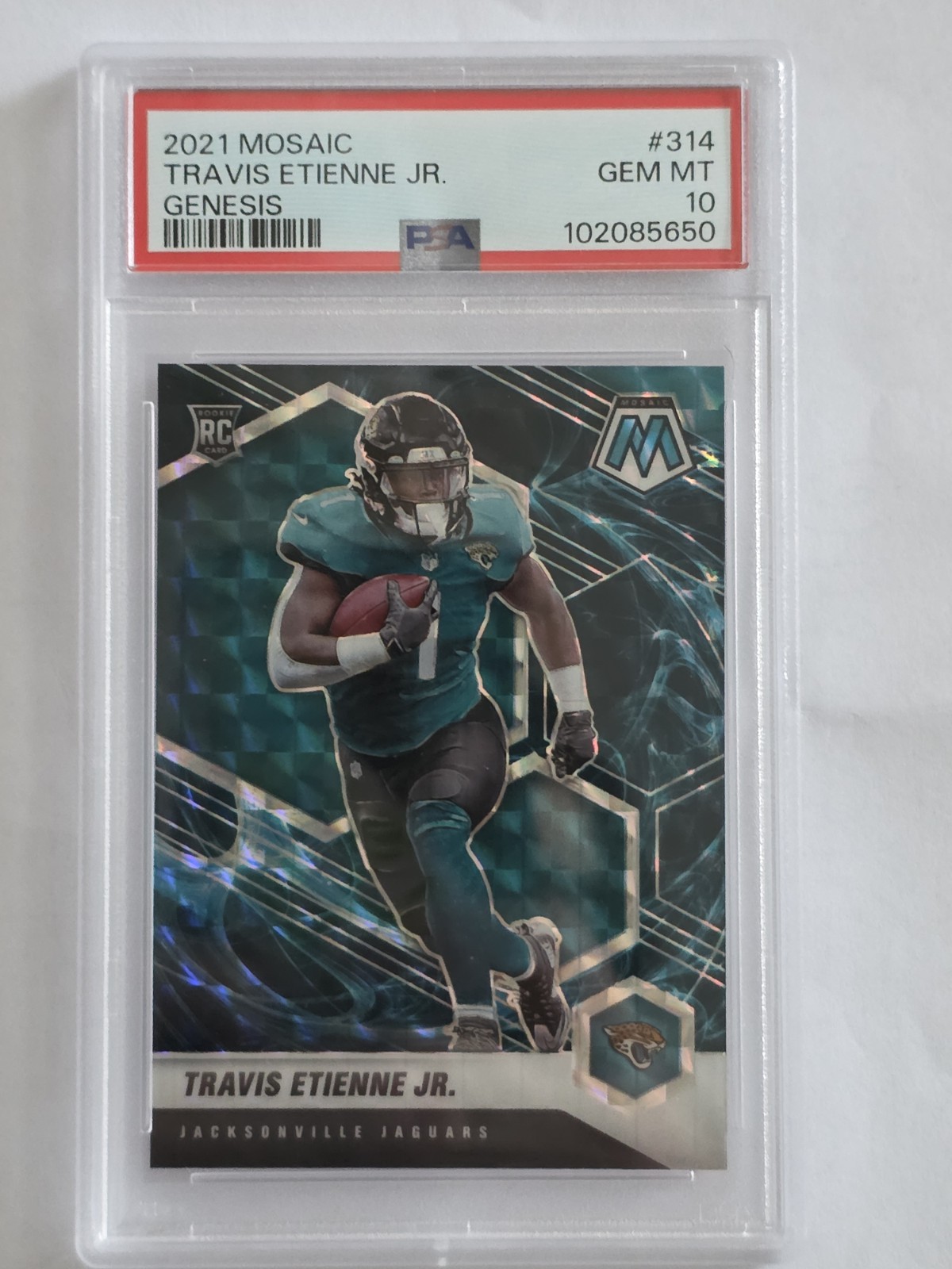 2021 Panini Mosaic - Rookies Travis Etienne #314 Genesis Mosaic Prizm (RC)