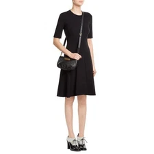 Michael Kors Collection Dress Short Sleeve Fit & Flare Women's Size 6 Black