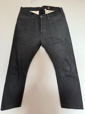 Indigofera SWEARENGEN 34 Hickory Wabash Denim Top Condition Made In Portugal