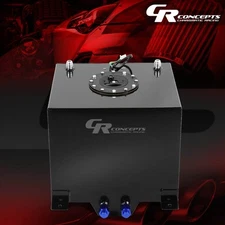 5 GALLON LIGHTWEIGHT BLACK COATED ALUMINUM GAS FUEL CELL TANK+LEVEL SENDER+FOAM