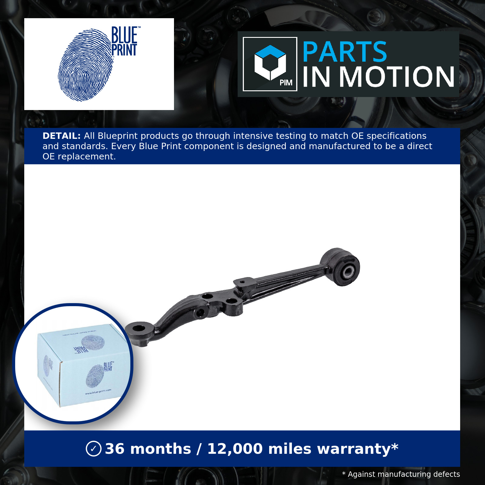 Wishbone / Suspension Arm Front Lower, Left ADT38697 Blue Print Track Control