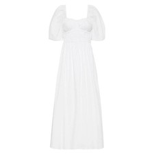 New! Faithful the Brand White Harmonita Midi Dress Size 4 - 41321