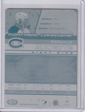 Pacific Heads Up 2003 Printing Plate 1/1 Donald Audette Canadiens, **Look Corner