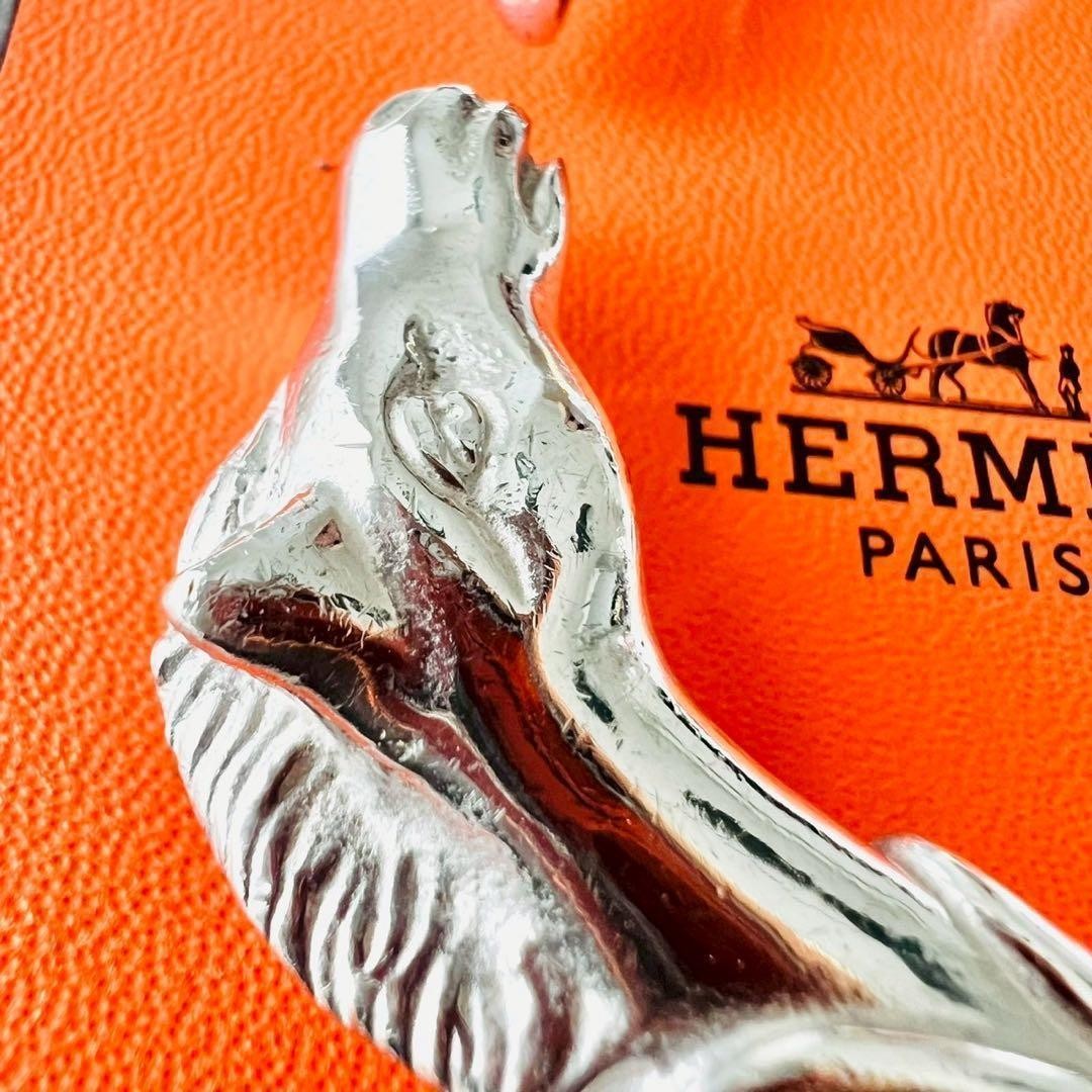 Hermes Cheval Horse Bangle Metal Silver 7.7 in Unisex Pre owned thumbnail 5