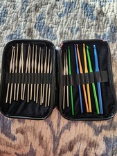 Crochet Hook Set Kit Yarn Knitting Needles Ergonomic Plastic Metal Supplies 22Pc