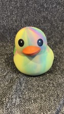 Sunny Days Jumbo Squeezy Duck   Tie-Dye Squishy Toy New Multicolor yellow