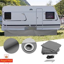 CARAVAN AWNING DRAUGHT SKIRT 7m Length X 47cm Deep & Wheel Arch Covers & Suckers