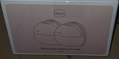 NCVI Wearable Breast Pump 2 pcs White Clear with Charging Cable