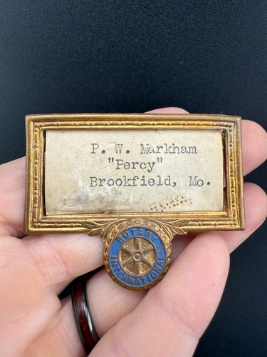 Vintage Rotary International Membership Name Badge Pin