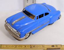 1953 PONTIAC COUPE CAR TIN FRICTION TOY JAPAN IN BLUE