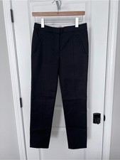 Tory Burch Black Straight Leg Seemed Trouser Pants Size 2 EUC