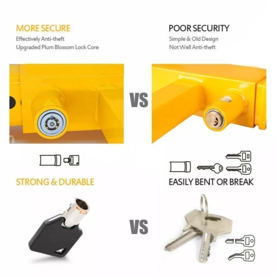 ⭐Universal Anti Theft Device Steel Wheel Clamp Tire Lock Car Security Truck Boat