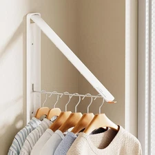 Clothes Drying Rack, Laundry Room Wall Mounted Retractable Clothes Hanger Drying