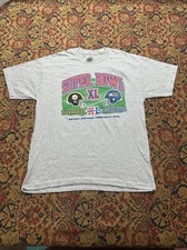 Reebok Superbowl 2006 Shirt Mens Large Gray Short Sleeve Steelers Seahawks XL