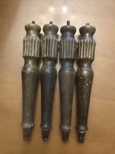 SET PIEDI PER MOBILI VINTAGE 27,5 x 4cm ANTICHI RESTAURO LEGNO GAMBA ARMADIO