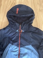 BENCH Herren leichte Jacke Windbreaker mit Kapuze Gr. M blau Topzustand