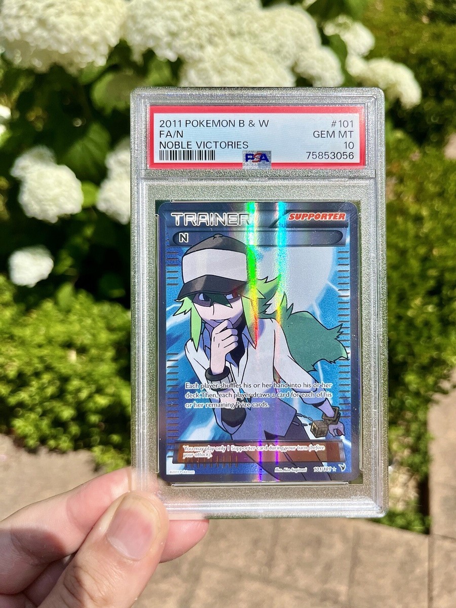 Pokémon N Full Art Trainer PSA 10 Black & White Noble Pokémon N Full Art Trainer PSA 10 Black & White Noble