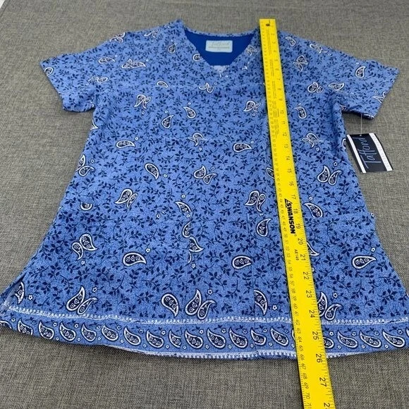 ¡Nuevo! Exfoliante para mujer Tafford Active elástico azul estampado cachemir XS Foto 4 de 4