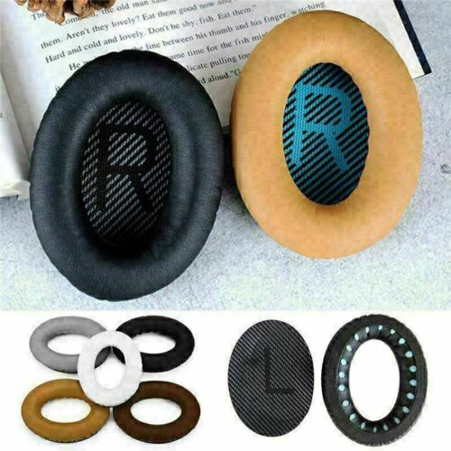 1 par de almohadillas para los oídos de repuesto para Bose QuietComfort 2 QC2 color cuero sintético - Imagen 1 de 10