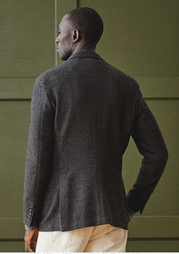 $1250 EIDOS Edison Abrigo Deportivo Chaqueta Blazer Abrigo Para Hombres (EU 48) EE. UU. 8Lanas Lino Gris Foto 2 de 4