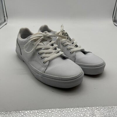 Van White Leather Seldan Lace-Up Casual Sneakers Men's Size  9 *500714