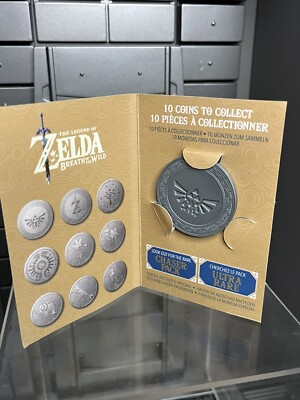 THINKGEEK THE LEGEND OF ZELDA BREATH WILD COLLECTIBLE COIN HYLIAN CREST LOGO