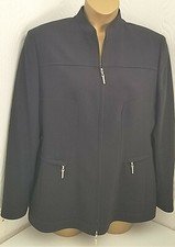 Escada 44 S18 Navy New Wool Zipper Jacket - New £575 - Never Worn - Tiny Hole