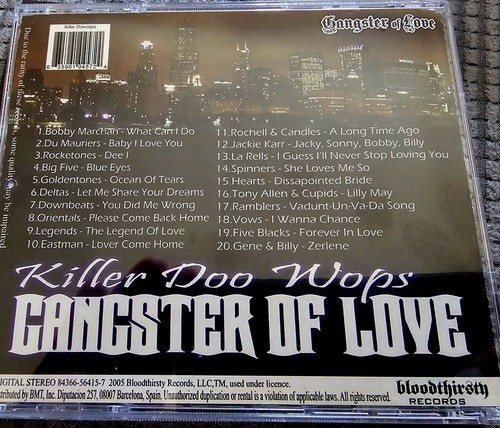 Rare Soul Doo Wop CD Vol 1 Gangster Of Love 20 Killer Lowrider Style Oldies - Picture 2 of 2