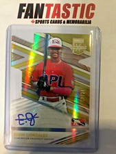 2020 Elite Extra Edition Prime Numbers Die Cut GOLD Auto /24 #188 Elvin Gonzalez