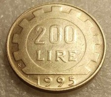 MONETA-REPUBBLICA ITALIANA-200 LIRE 1995