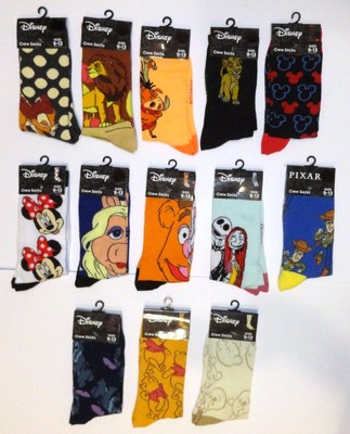 New Disney Movie Characters Nostalgic Novelty Socks Crew Size Mens Womens Unisex