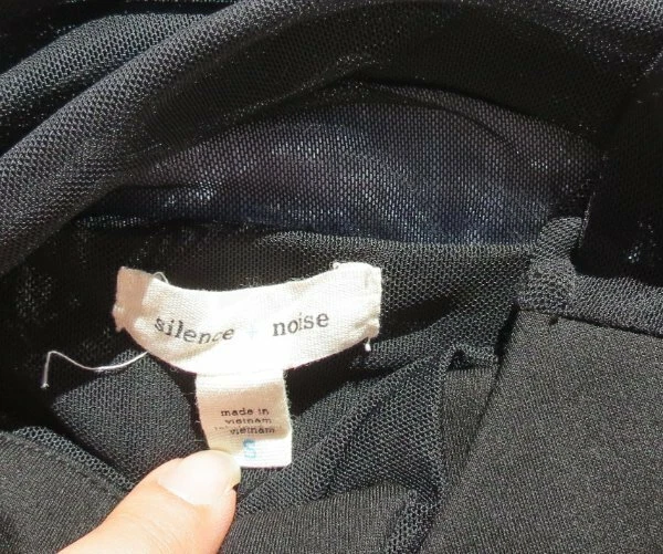 Vestido SILENCE + NOISE Negro Elástico Ponte Tejido Malla MISHA XS S Urban Outfitters Foto 4 de 4