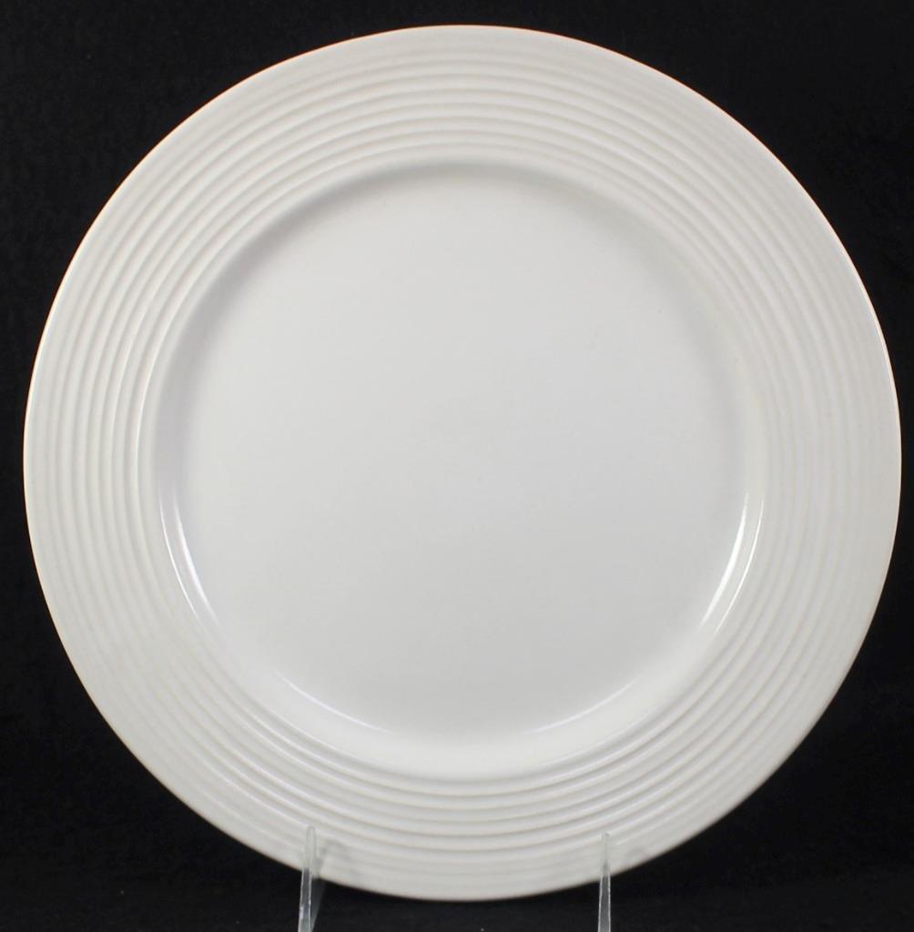 食器 MICHAEL WAINWRIGHT PLATE SET Michael Wainwright White Groove Dinner Plate | eBay
