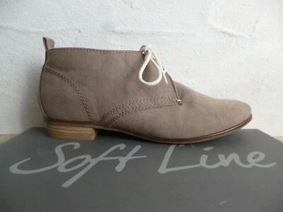 Jana Zapatos De Cordones Sneakers Medias Botas Botines Grises - Imagen 1 de 4