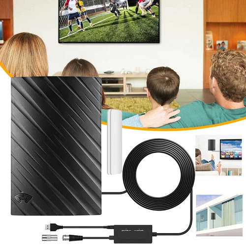 Digital TV DVB-T2 Antenne Innen 1080P 5600Meilen +Intelligentem Signalverstärker - Bild 1 von 18