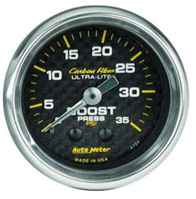 AUTO METER #4704 2-1/16in C/F Boost Gauge 35psi