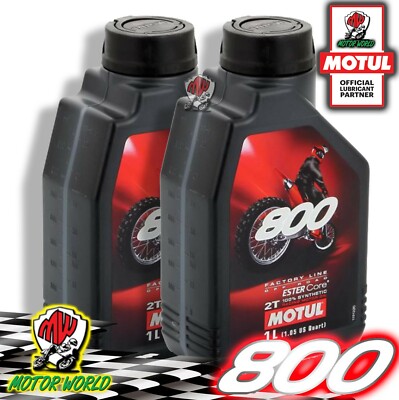 Motul 800 2T Off Road Factory Line 100% Synthetisches Motorrad Motoröl 2 Liter