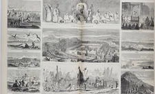 Harper's Weekly 12/23/1865  Thanksgiving  at  5 Points NYC / Pilgrimage to Mecca