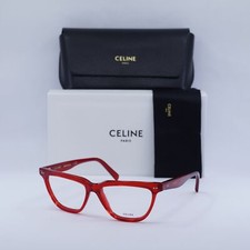 Celine CL50009I 066 Shiny Red 53mm Eyeglasses New Authentic