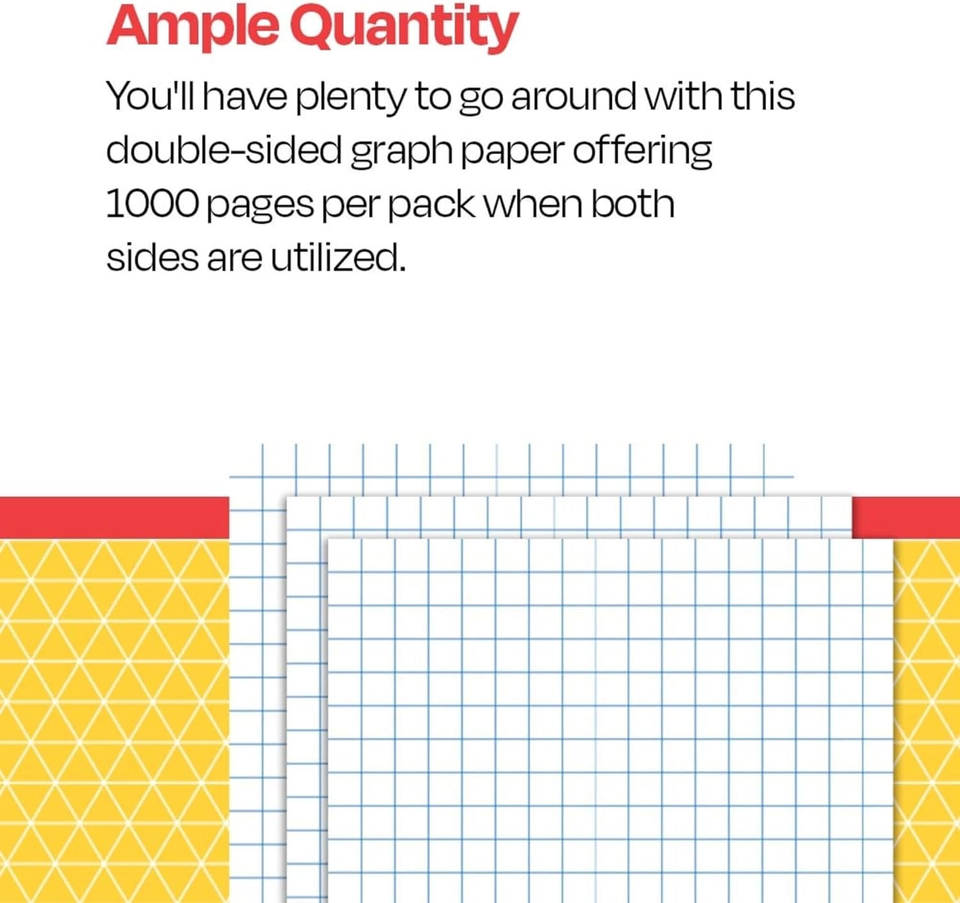 School Smart Graph Papers - 8-1/2 X 11 , 1/4 Rule, Two Sides - Pack of ...
